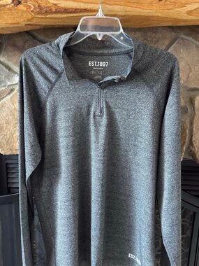 EST.1897 Men's Gray Quarter-Zip Pullover